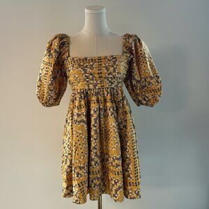 Abercrombie & Fitch Yellow Floral Mini Dress